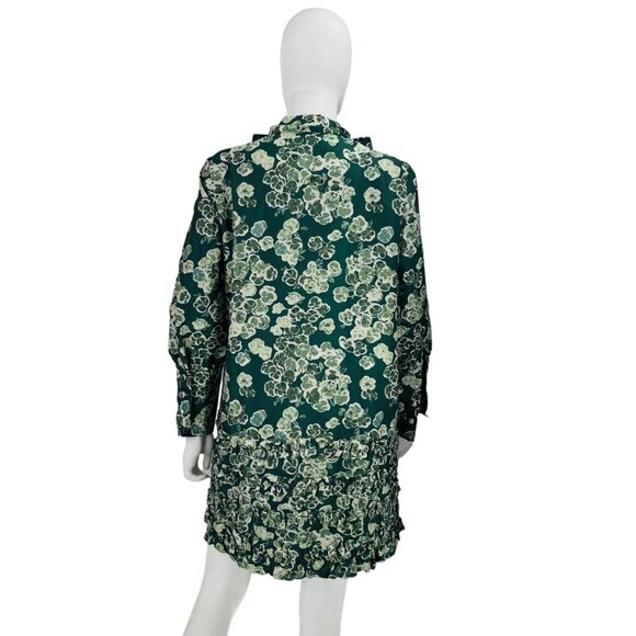 Tuckernuck NEW Green Floral Calyspo Cosmos Celia Mini Dress Size Medium - Picture 7 of 8